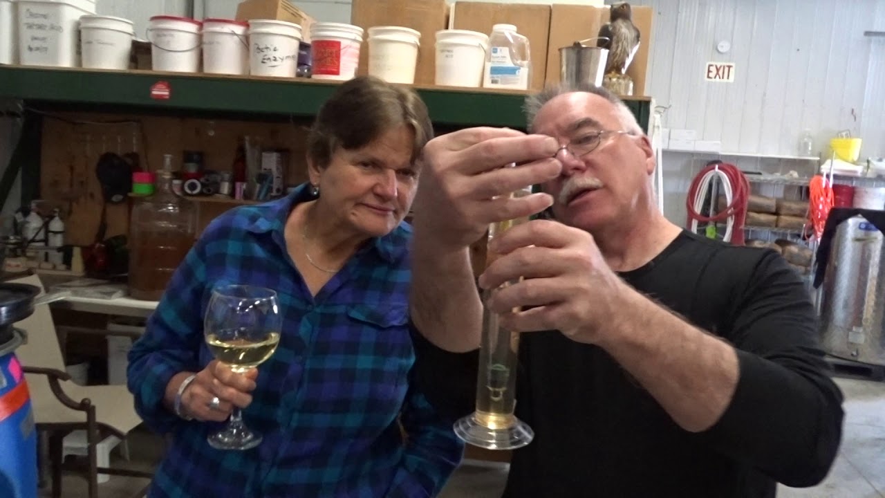 The process of making fruit wines.